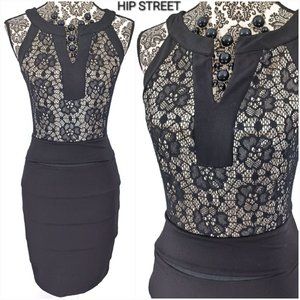ENFOCUS Halter Sleeveless Lace Top Mummy Wrap Skirt Stretch Party Dress 6